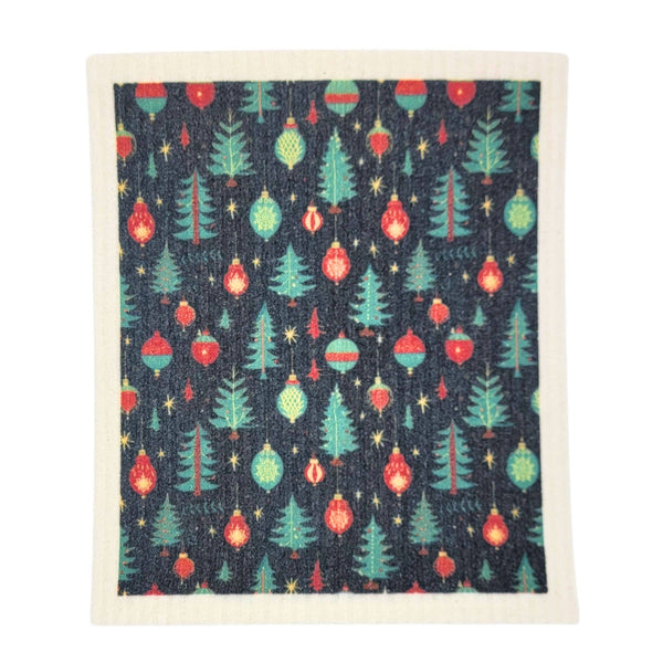 Driftless Studios - Christmas Trees & Ornaments Dishcloths - Holiday Decorations
