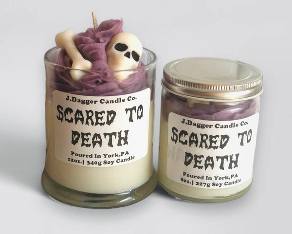 J Dagger Candle Co. - Skeleton Themed Halloween Soy Dessert Candles: 8oz.