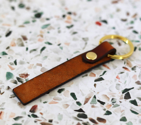 Poofy Cheeks - Custom Leather Zip Code Keychain