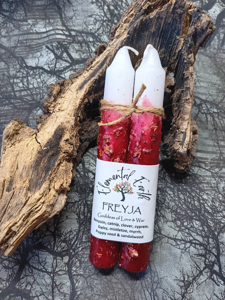 Elemental Earth Shop - Freyja Herbal Intention Candles 6 inch tapers