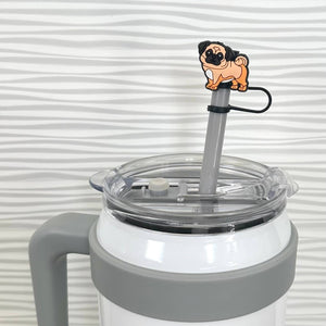 iconic mi - Straw Cover Pug Dog 10mm
