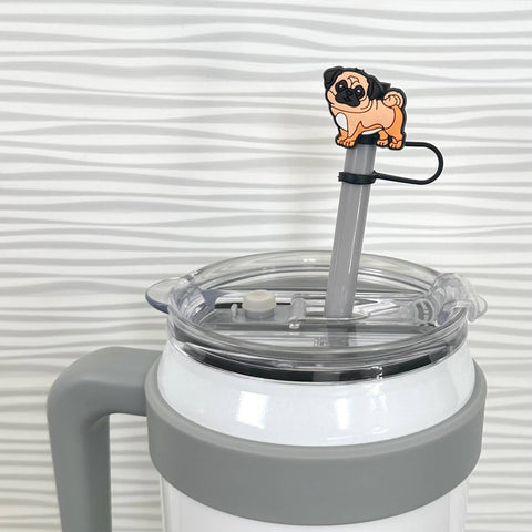 iconic mi - Straw Cover Pug Dog 10mm