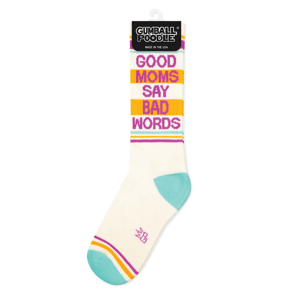 Gumball Poodle - Good Moms Say Bad Words Gym Crew Socks
