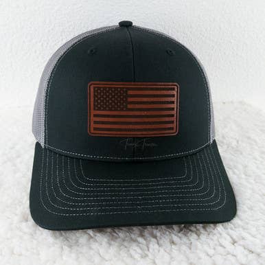 Trendy Transfers - American Flag Leather Hat Patch