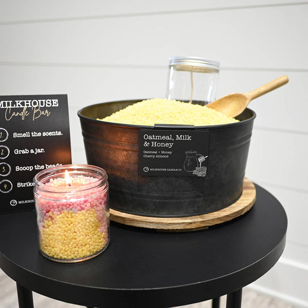 Milkhouse Candle Company - Candle Bar Table Tent Instruction Sign – Shelf Talker