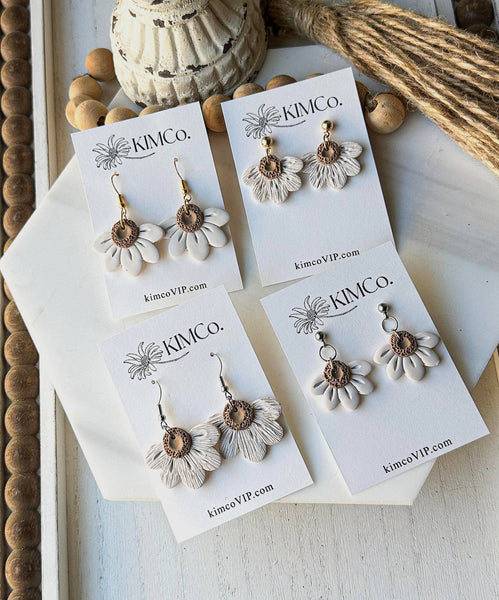KIMCo. - Polymer Clay Earrings - Everyday - Flowers/Daisy