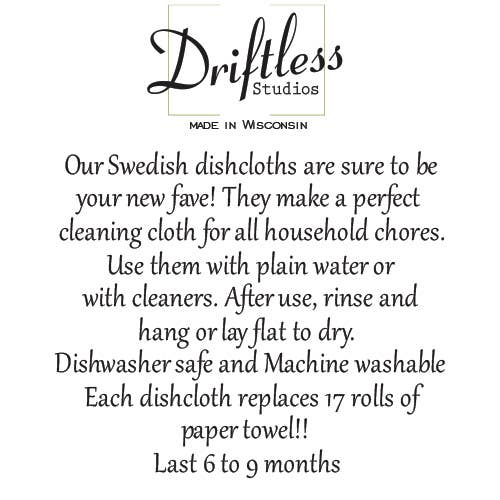 Driftless Studios - No Rain No Flowers Spring Swedish Dishcloths - Spring Decor