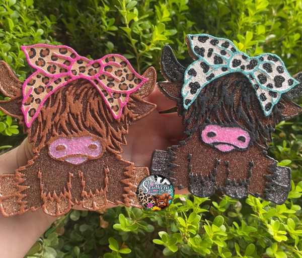 Southern Mama Freshies & More - Highland Cow With Bow Car Freshie