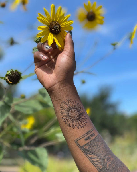 NatureTats - Sunflower Temporary Tattoo
