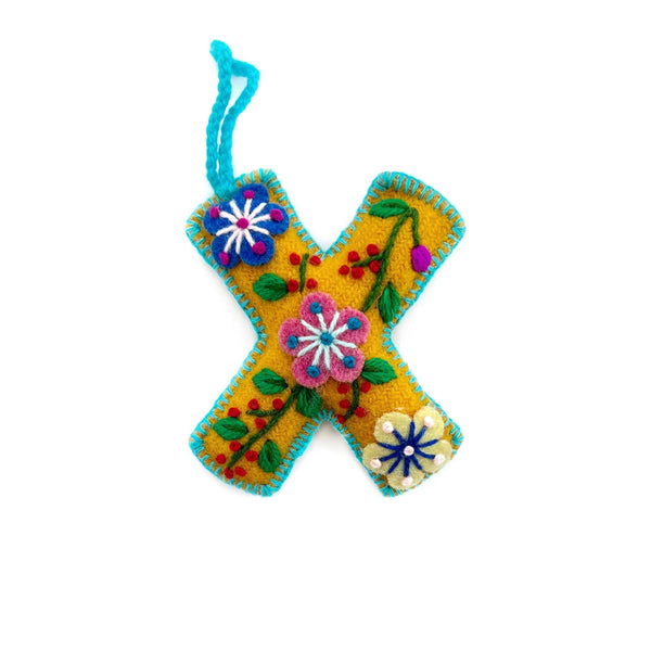Ornaments 4 Orphans - Colorful Letter Ornament Bundle FTWXYZ, 6 Pack