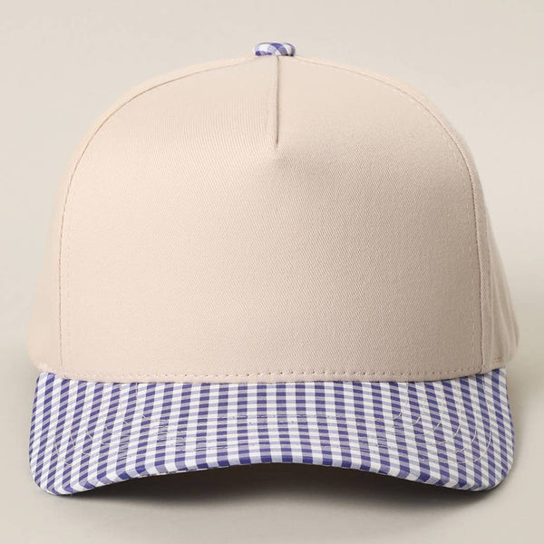 Fashion City - Small Gingham Check Two-Tone Trucker Hat