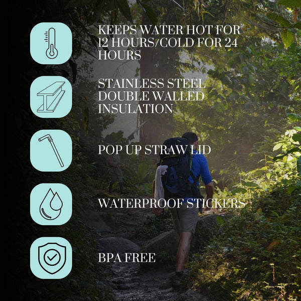 Track Your Adventures - National Park Water Bottle Tracker with Stickers