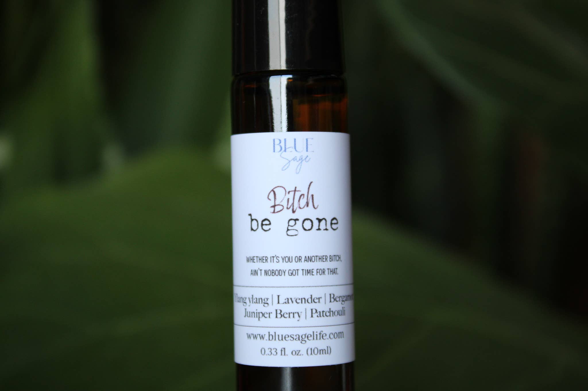 Blue Sage - B*tch Be Gone Essential Oil Aromatherapy Roller | Funny Gifts