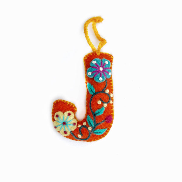 Ornaments 4 Orphans - Colorful Letter Ornament Bundle BHJKNR, 6 Pack