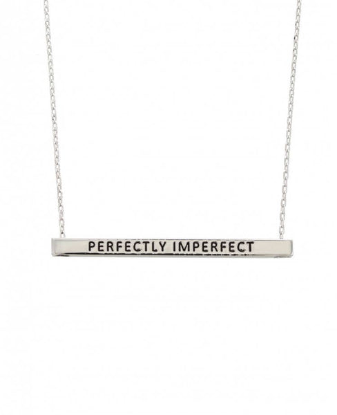0011 PREMIERE - FR4742 PERFECTLY IMPERFECT_Message Brass Bar Necklace