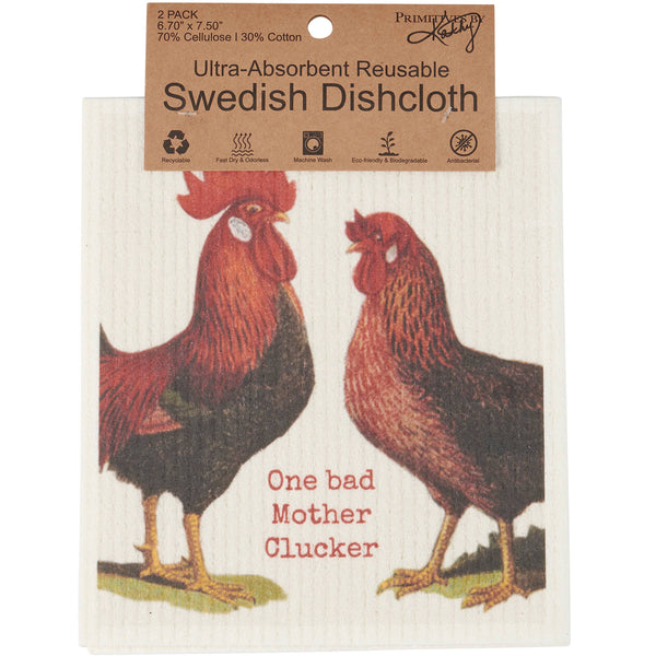 Primitives by Kathy - Chickens Swedish Dishcloth Set