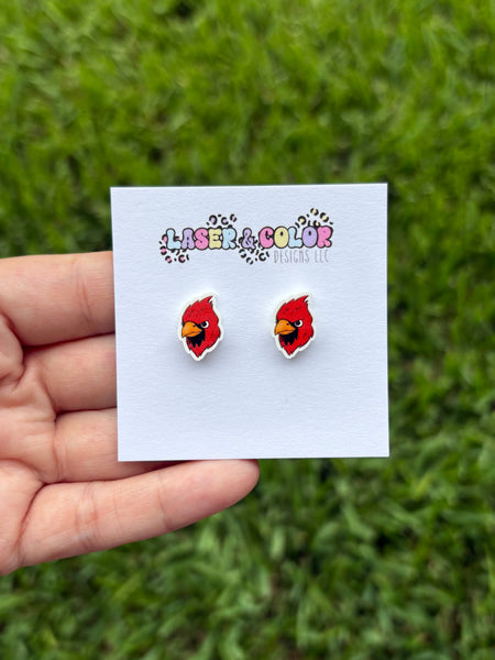 Laser & Color Designs LLC - Mascot Earrings, Football, Team Spirit, School