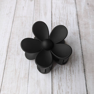 iconic mi - Daisy Flower Matt Hair Accessory Claw Clip 3": Black