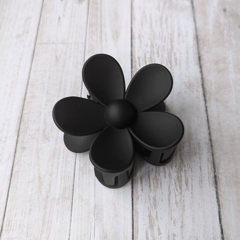 iconic mi - Daisy Flower Matt Hair Accessory Claw Clip 3": Black