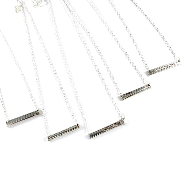Midnight Jo - Mixed Bag Dainty Spoon Bar Necklace