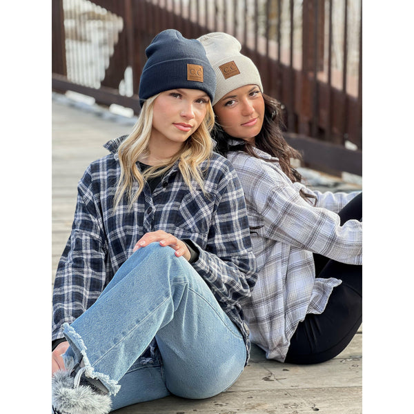 C.C Beanie - Unisex Classic Oversized Logo CC Beanie HTM1