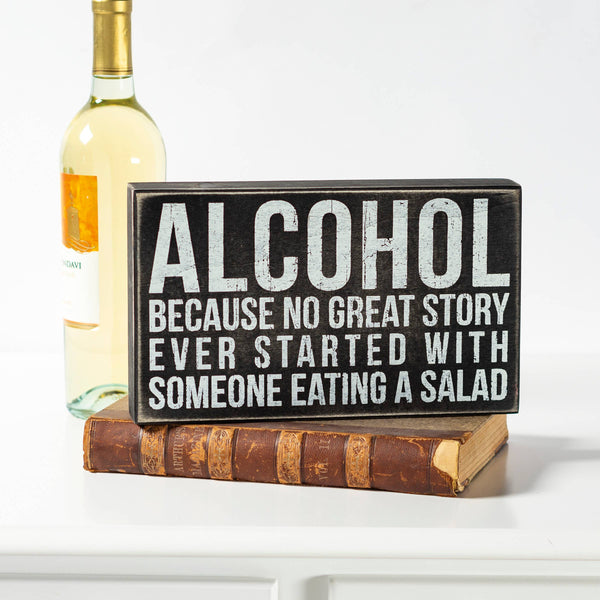 Primitives by Kathy - Alcohol Box Sign