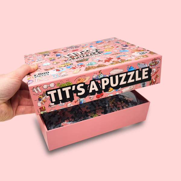 Sleazy Greetings - Tit's A Puzzle - Funny Boob Themed 1000 Piece Jigsaw Puzzle