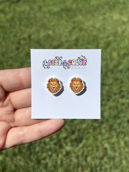 Laser & Color Designs LLC - Mascot Earrings, Football, Team Spirit, School