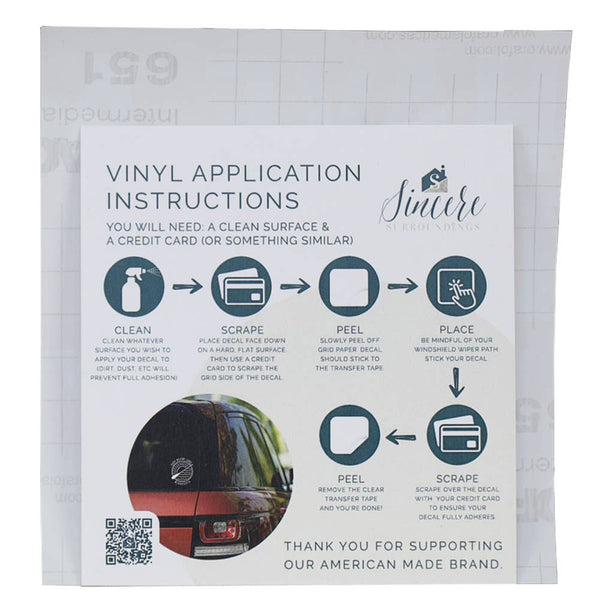 Sincere Surroundings - New Driver - Vinyl Decals
