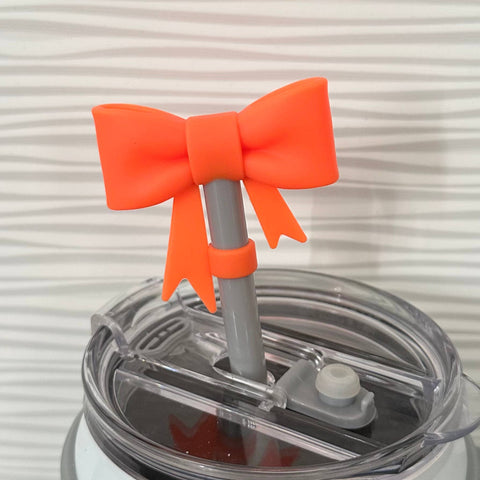 iconic mi - Straw Cover Bow Coquette Orange 10mm