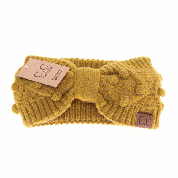 C.C Beanie - Bobble Knit C.C Head Wrap HW3836