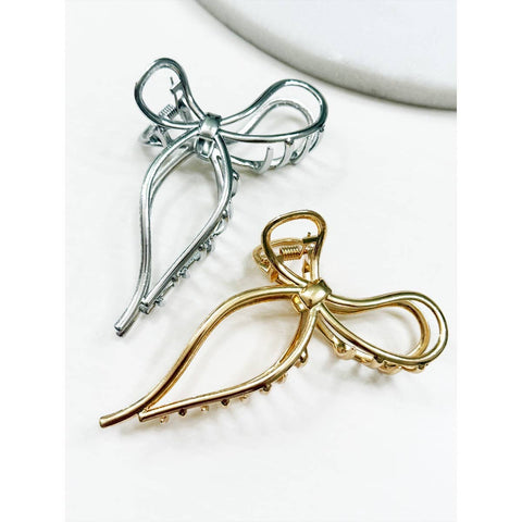Love and Repeat - Metal Bow Shape Hair Claw