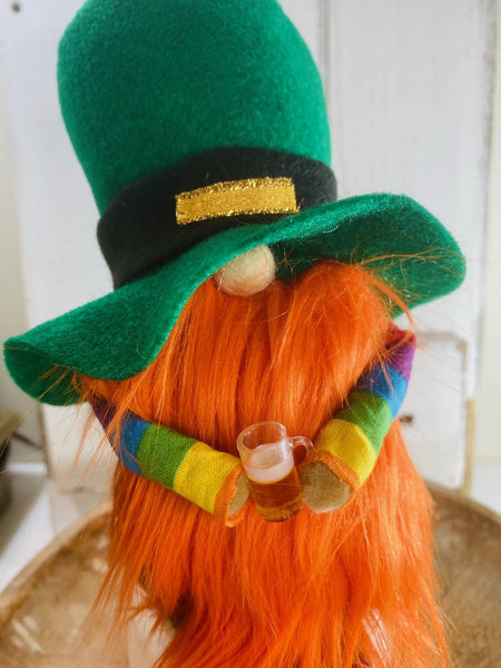 A Gnome on the Roam - St Patrick's Day Leprechaun gnome with legs