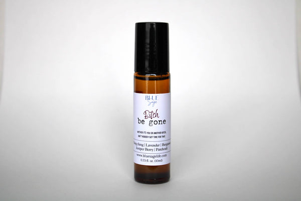 Blue Sage - B*tch Be Gone Essential Oil Aromatherapy Roller | Funny Gifts