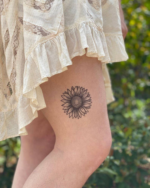 NatureTats - Sunflower Temporary Tattoo