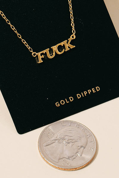 Anarchy Street - Fuck Print Charm Necklace