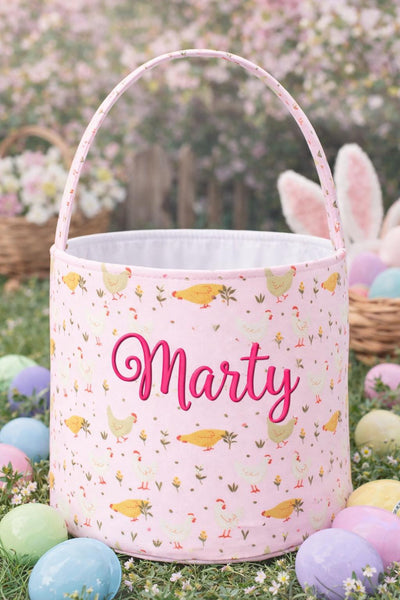 American Farm Company - Pink Cottage Chicken Easter Basket