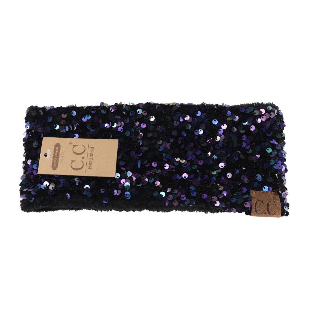 C.C Beanie - Cluster Sequin Head Wrap HWE0012