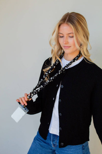 Shop Andi - Onyx Floral Lanyard