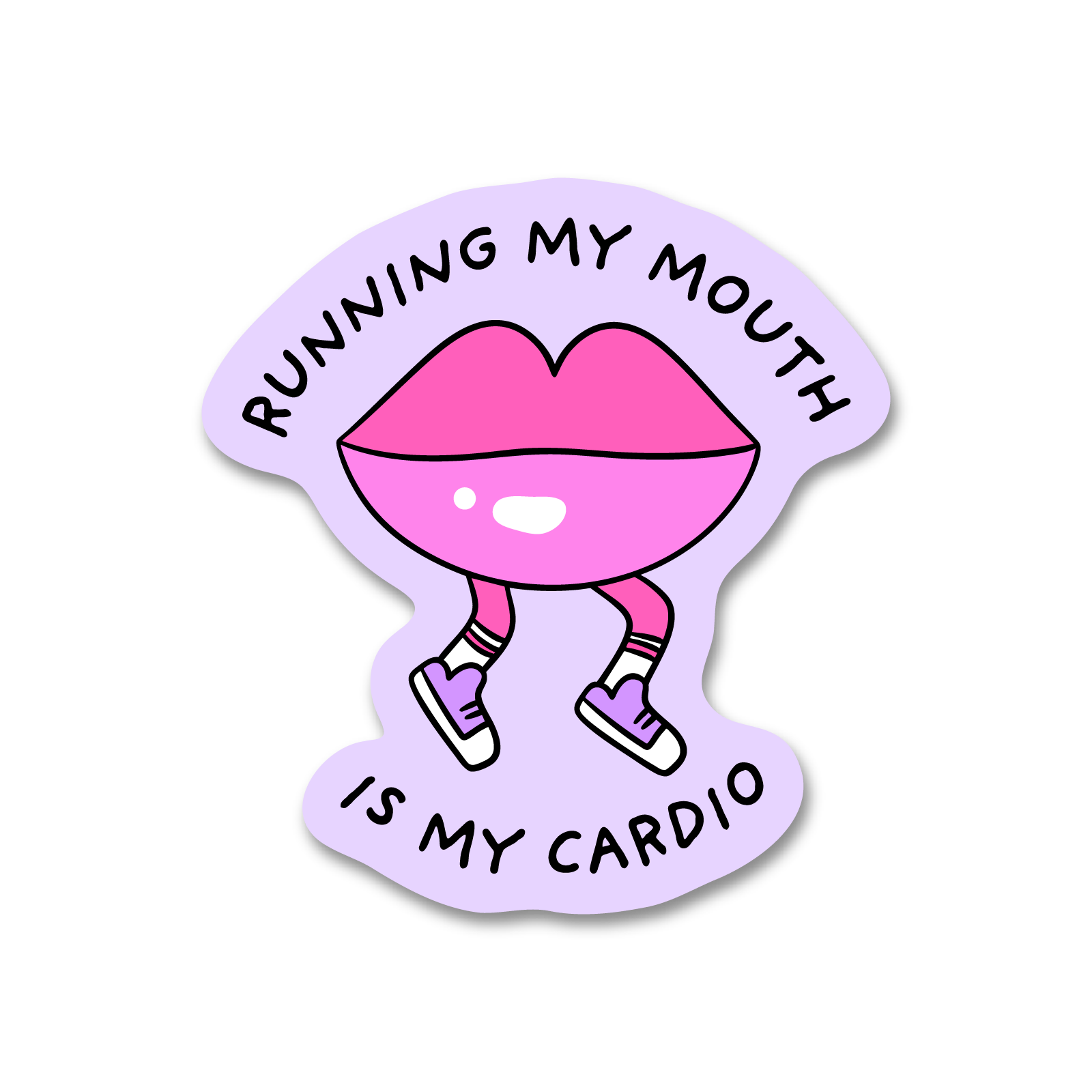 Running Mouth Sticker