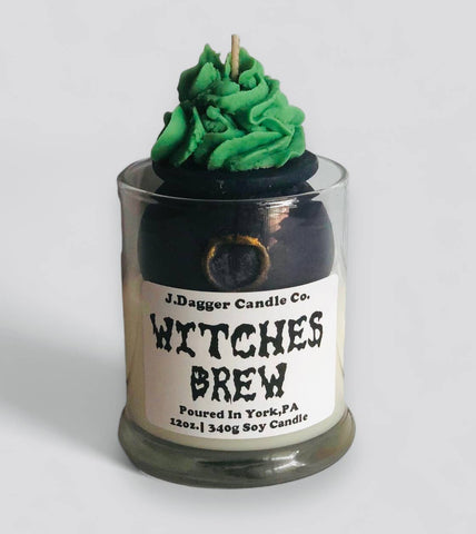 J Dagger Candle Co. - Witches Brew Halloween Soy Dessert Candle, 12oz.