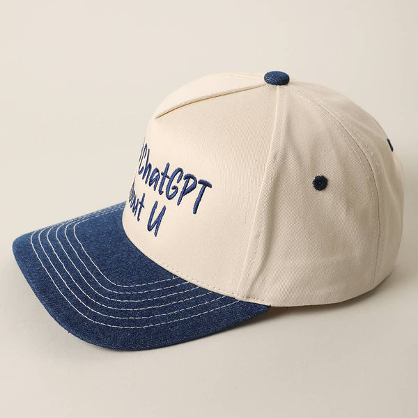I TOLD CHATGPT ABOUT U Embroidery Two-Tone Trucker Hat