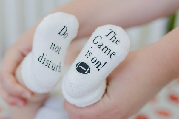 Dorothy’s Reason - Do Not Disturb The Game is on Football Baby Socks | Sports