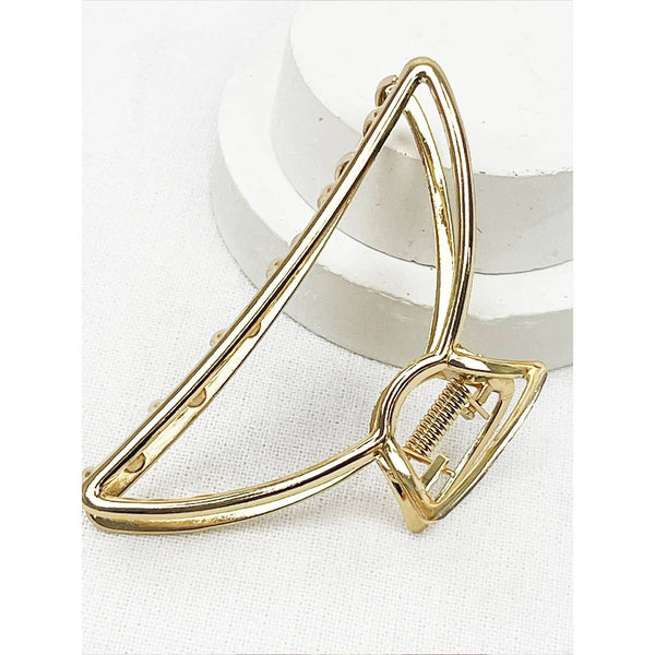 Love and Repeat - Minimalist Gold Metal Hair Claw Clips