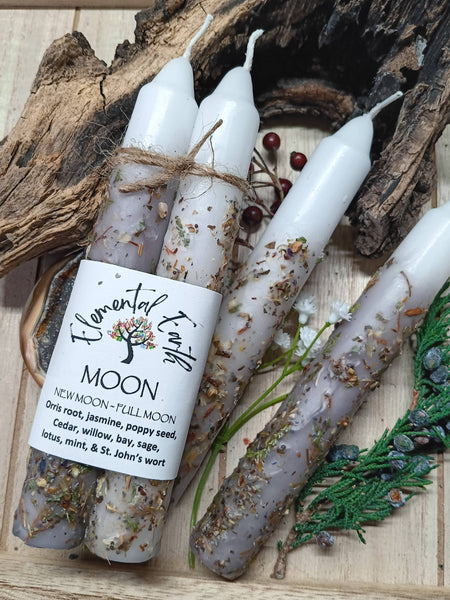 Elemental Earth Shop - Moon Herbal Intention Candles