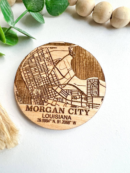 Geaux Magnolia - Map Custom Magnet