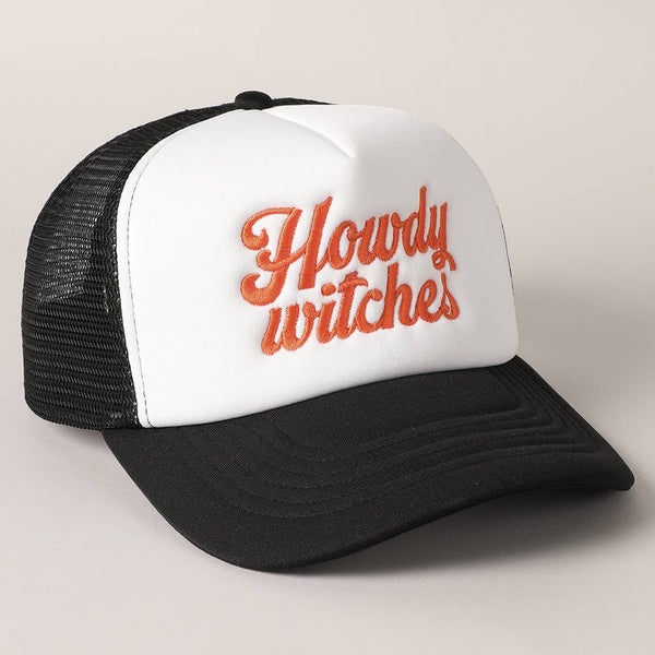 Fashion City - Howdy Witches Embroidered Mesh Back Trucker Hat