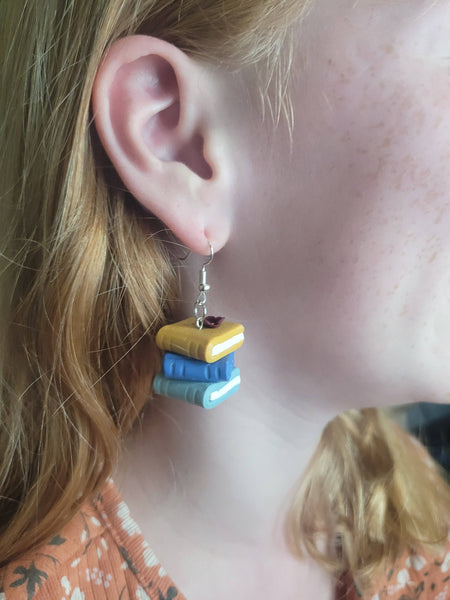 MK Lovely Boutique - Stacked Books Dangles