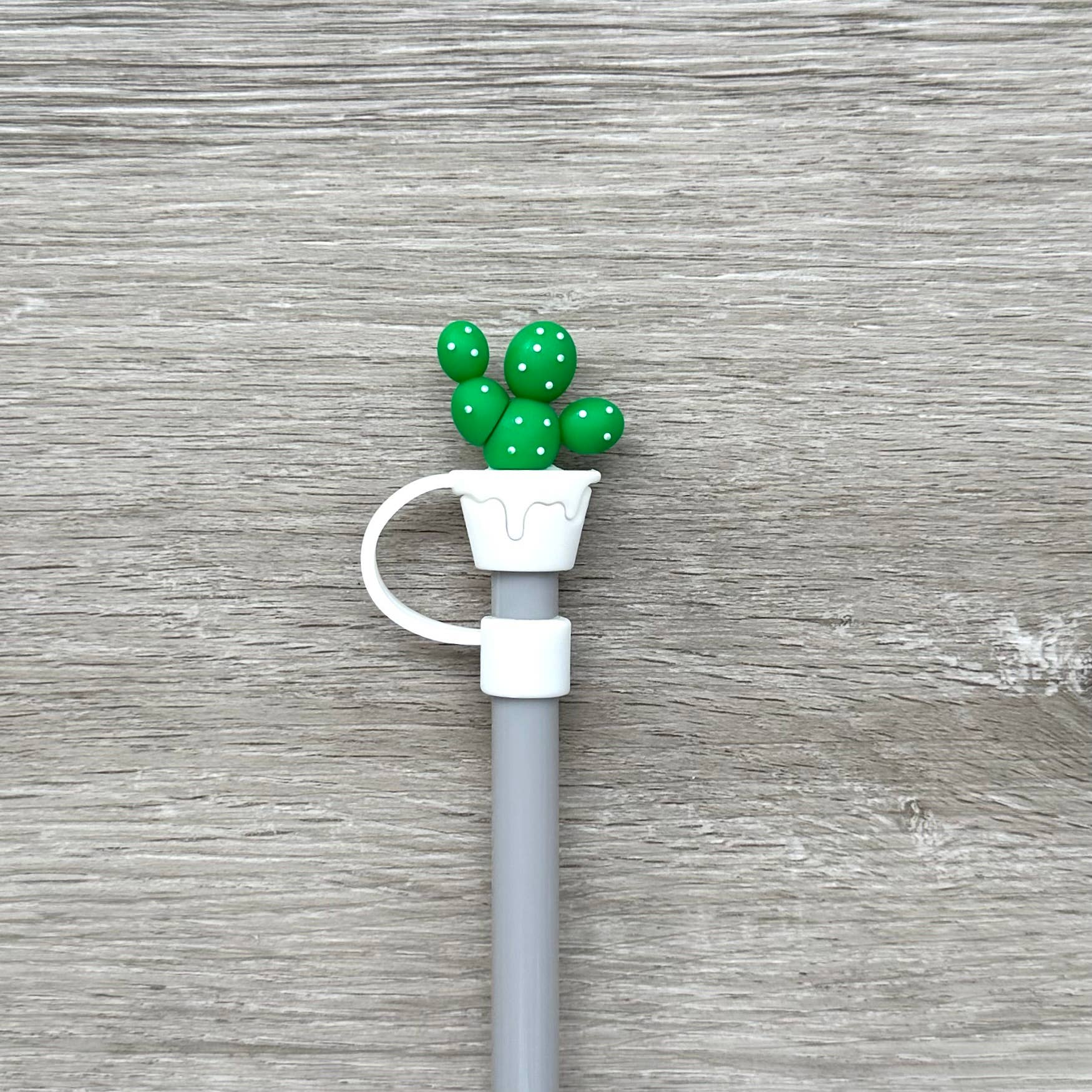 iconic mi - Straw Cover Topper Green Cactus 10mm