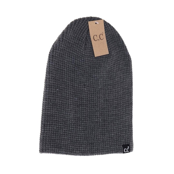 C.C Beanie - Unisex Waffle Knit Cuffed/Slouchy C.C. Beanie HTM4022
